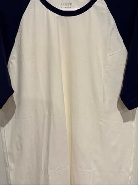 J.Crew Men's White and Navy Rash Guard